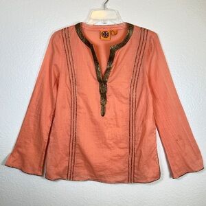 Tory Burch AS IS Tangerine Tunic Top